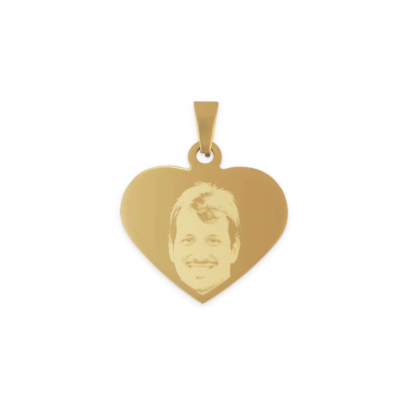Bild von   anhaenger herz mit foto goldjpg | Individuelle 🎁 persönliche 🎁 personalisierte Geschenke bedruckt ▪ bestickt ▪ graviert