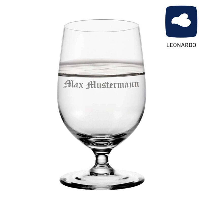 Bild von   leonardo wasserglas ml ciaojpg | Individuelle 🎁 persönliche 🎁 personalisierte Geschenke bedruckt ▪ bestickt ▪ graviert