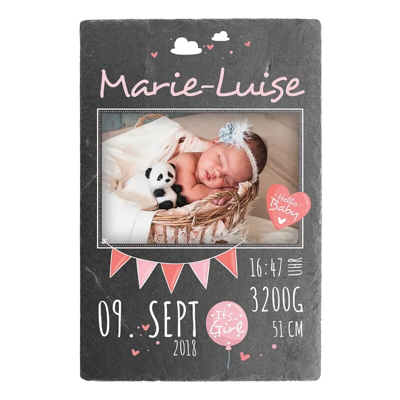 Bild von   schild zur geburt eines babysjpg | Individuelle 🎁 persönliche 🎁 personalisierte Geschenke bedruckt ▪ bestickt ▪ graviert