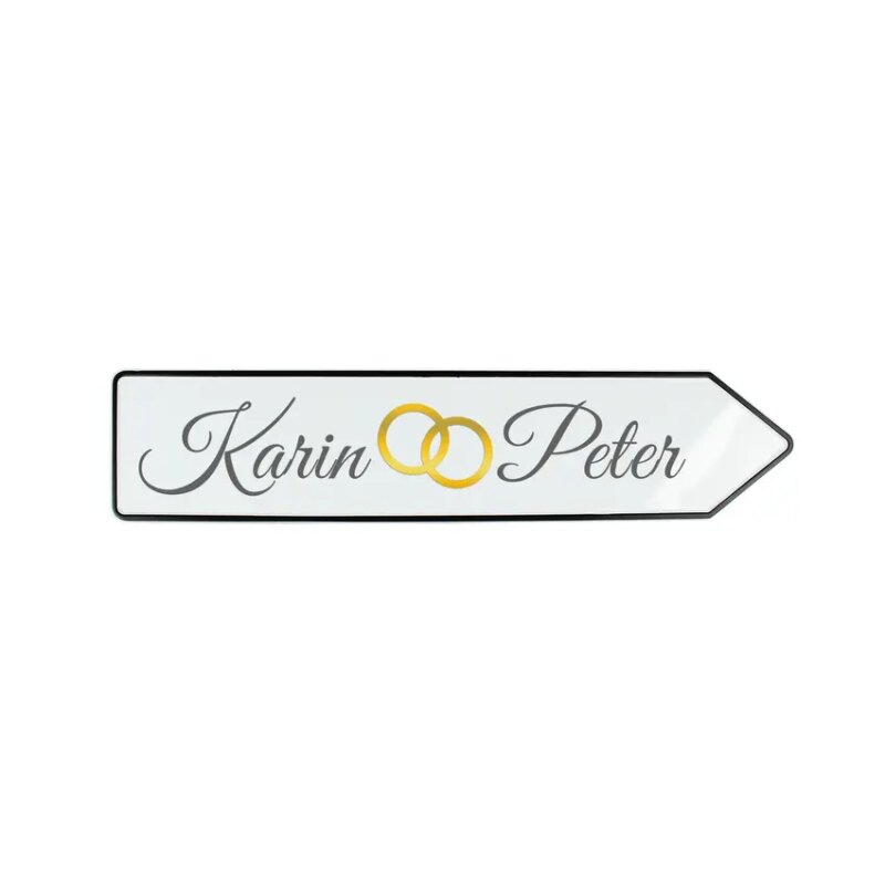 Bild von   metall richtungspfeil mit namejpg | Individuelle 🎁 persönliche 🎁 personalisierte Geschenke bedruckt ▪ bestickt ▪ graviert