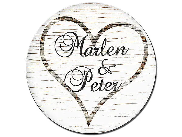 Bild von   vintage schild herz mit namenjpg | Individuelle 🎁 persönliche 🎁 personalisierte Geschenke bedruckt ▪ bestickt ▪ graviert