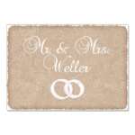 Bild von   schild mr und mrs mit name ajpg | Individuelle 🎁 persönliche 🎁 personalisierte Geschenke bedruckt ▪ bestickt ▪ graviert