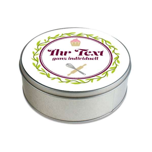 Bild von   keksdose geschenkdose badgejpg | Individuelle 🎁 persönliche 🎁 personalisierte Geschenke bedruckt ▪ bestickt ▪ graviert