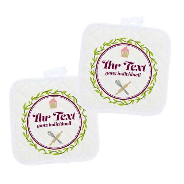 Bild von   topflappen  stueck badgesjpg | Individuelle 🎁 persönliche 🎁 personalisierte Geschenke bedruckt ▪ bestickt ▪ graviert