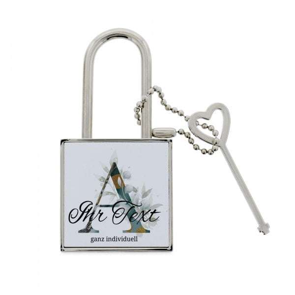 Bild von   romantisches liebesschloss aqjpg | Individuelle 🎁 persönliche 🎁 personalisierte Geschenke bedruckt ▪ bestickt ▪ graviert