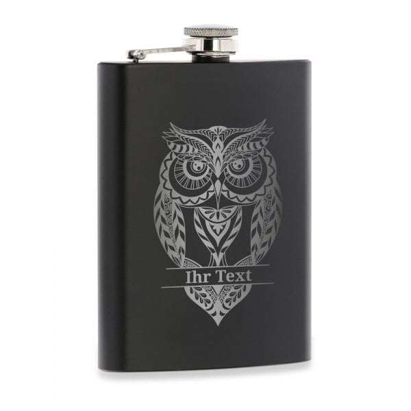 Bild von   flachmann matt zentangle mitjpg | Individuelle 🎁 persönliche 🎁 personalisierte Geschenke bedruckt ▪ bestickt ▪ graviert