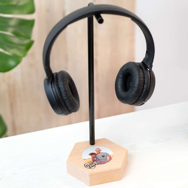 Bild von   kopfhoererstaender mit vollfarjpg | Individuelle 🎁 persönliche 🎁 personalisierte Geschenke bedruckt ▪ bestickt ▪ graviert