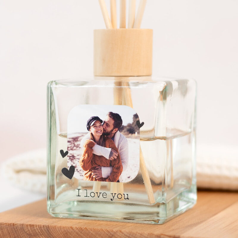 Bild von   raumduft flakon mit foto persojpg | Individuelle 🎁 persönliche 🎁 personalisierte Geschenke bedruckt ▪ bestickt ▪ graviert