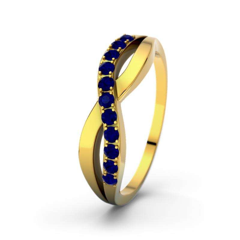 Bild von   blauer saphir gelbgoldring brojpg | Individuelle 🎁 persönliche 🎁 personalisierte Geschenke bedruckt ▪ bestickt ▪ graviert