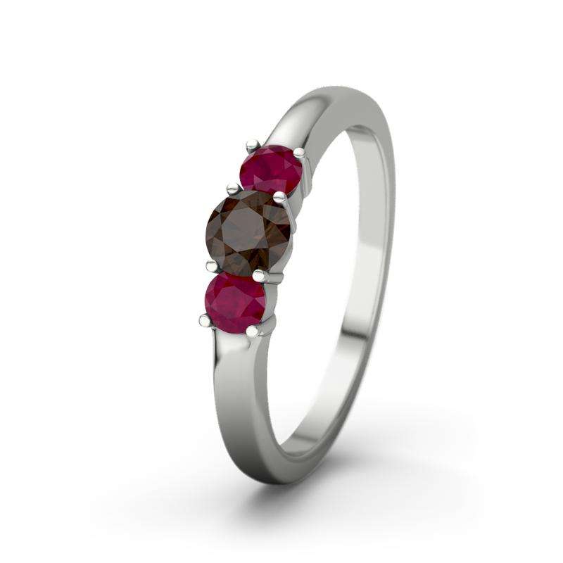 Bild von   rauchquarz platinumring roubyjpg | Individuelle 🎁 persönliche 🎁 personalisierte Geschenke bedruckt ▪ bestickt ▪ graviert