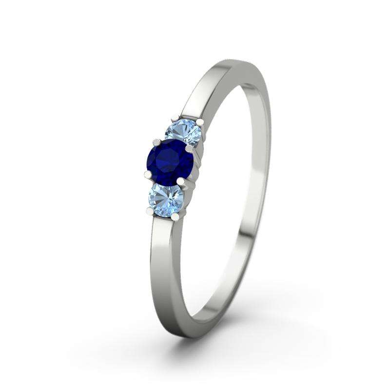 Bild von   blauer saphir platinumring shajpg | Individuelle 🎁 persönliche 🎁 personalisierte Geschenke bedruckt ▪ bestickt ▪ graviert