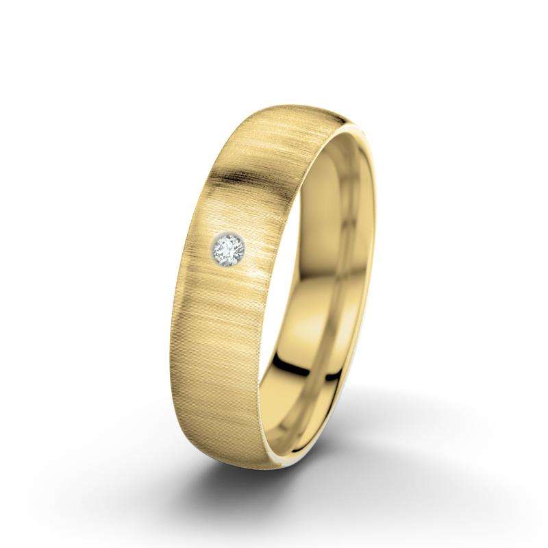 Bild von   diamant gelbgold quermattringjpg | Individuelle 🎁 persönliche 🎁 personalisierte Geschenke bedruckt ▪ bestickt ▪ graviert