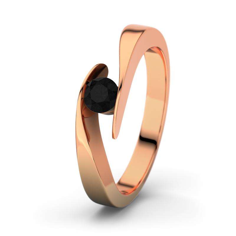 Bild von   diamant schwarz rotgoldring sujpg | Individuelle 🎁 persönliche 🎁 personalisierte Geschenke bedruckt ▪ bestickt ▪ graviert