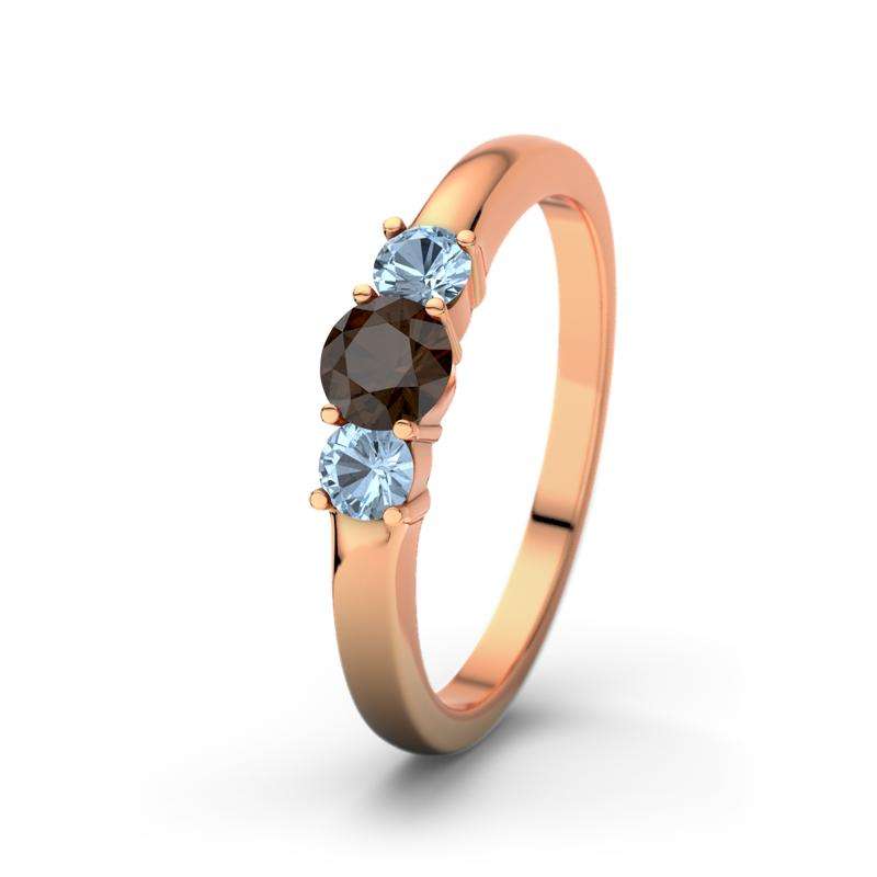 Bild von   rauchquarz rotgoldring roubyjpg | Individuelle 🎁 persönliche 🎁 personalisierte Geschenke bedruckt ▪ bestickt ▪ graviert