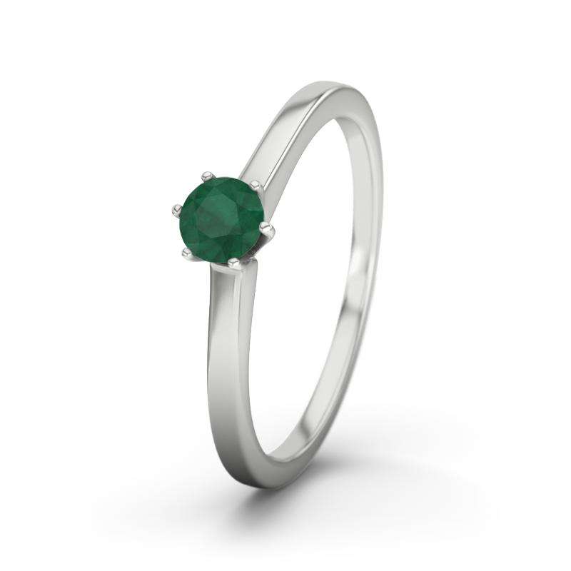 Bild von   smaragd weissgoldring santa crjpg | Individuelle 🎁 persönliche 🎁 personalisierte Geschenke bedruckt ▪ bestickt ▪ graviert