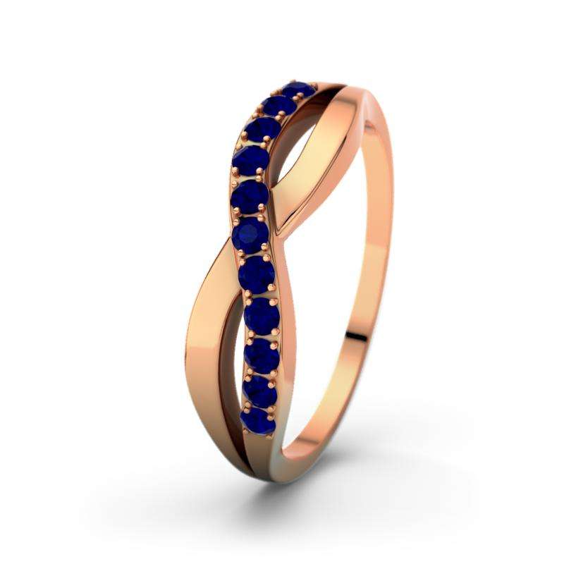 Bild von   blauer saphir rotgoldring broojpg | Individuelle 🎁 persönliche 🎁 personalisierte Geschenke bedruckt ▪ bestickt ▪ graviert