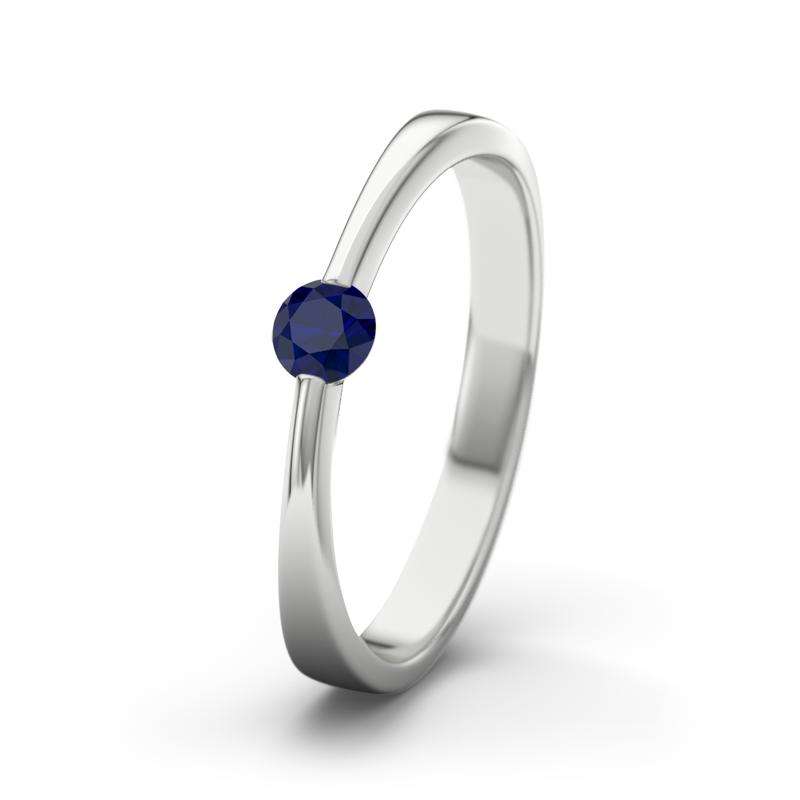 Bild von   blauer saphir weissgoldring majpg | Individuelle 🎁 persönliche 🎁 personalisierte Geschenke bedruckt ▪ bestickt ▪ graviert