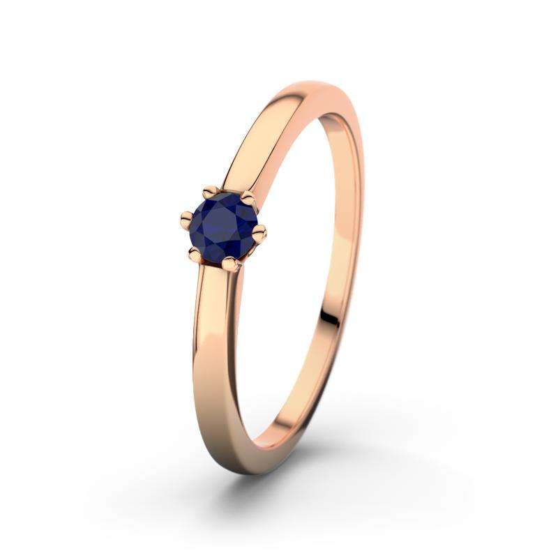 Bild von   blauer saphir rotgoldring seoujpg | Individuelle 🎁 persönliche 🎁 personalisierte Geschenke bedruckt ▪ bestickt ▪ graviert