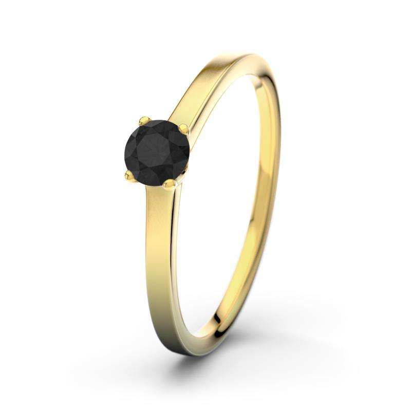 Bild von   diamant schwarz gelbgoldring jjpg | Individuelle 🎁 persönliche 🎁 personalisierte Geschenke bedruckt ▪ bestickt ▪ graviert