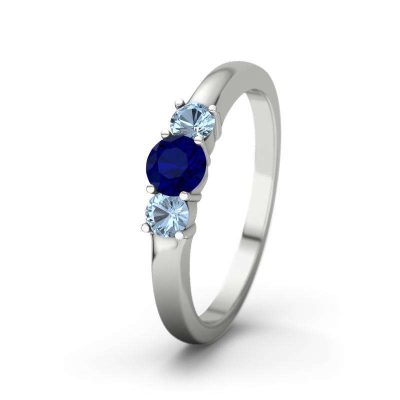 Bild von   blauer saphir weissgoldring rojpg | Individuelle 🎁 persönliche 🎁 personalisierte Geschenke bedruckt ▪ bestickt ▪ graviert