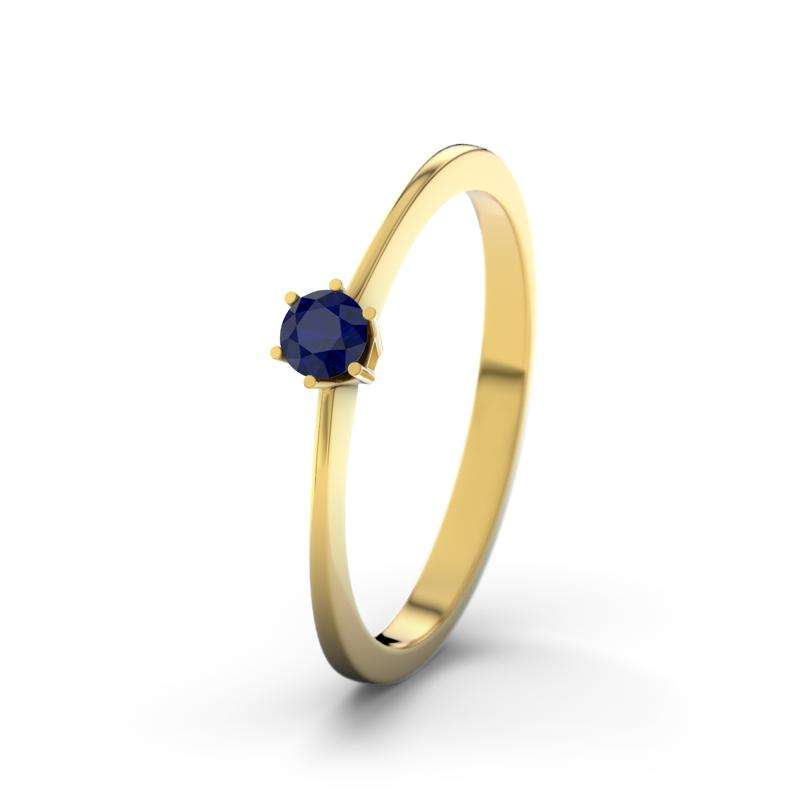 Bild von   blauer saphir gelbgoldring aucjpg | Individuelle 🎁 persönliche 🎁 personalisierte Geschenke bedruckt ▪ bestickt ▪ graviert
