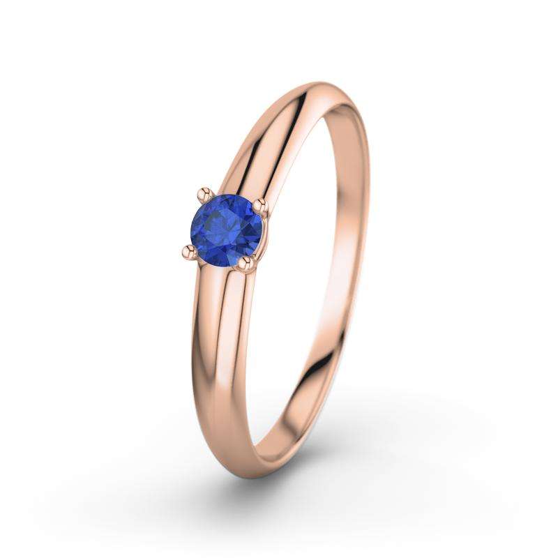 Bild von   blauer saphir rotgoldring ulrijpg | Individuelle 🎁 persönliche 🎁 personalisierte Geschenke bedruckt ▪ bestickt ▪ graviert