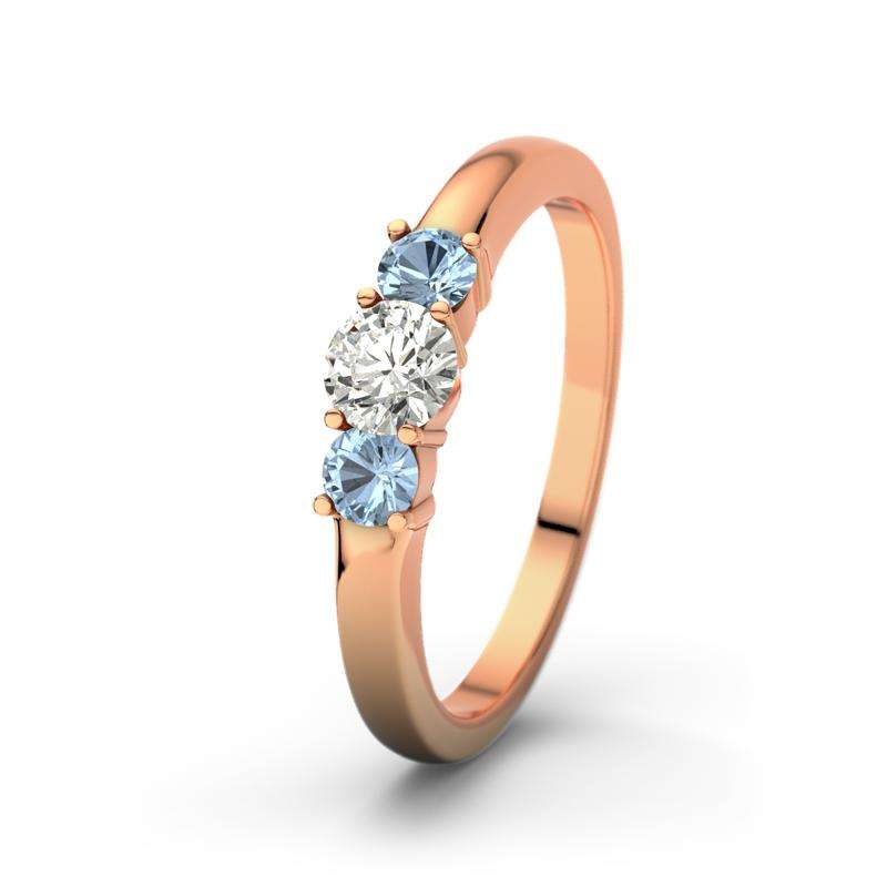 Bild von   blauer topas rotgoldring roubyjpg | Individuelle 🎁 persönliche 🎁 personalisierte Geschenke bedruckt ▪ bestickt ▪ graviert