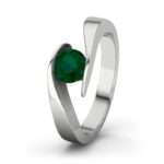 Bild von   smaragd weissgoldring summer ljpg | Individuelle 🎁 persönliche 🎁 personalisierte Geschenke bedruckt ▪ bestickt ▪ graviert