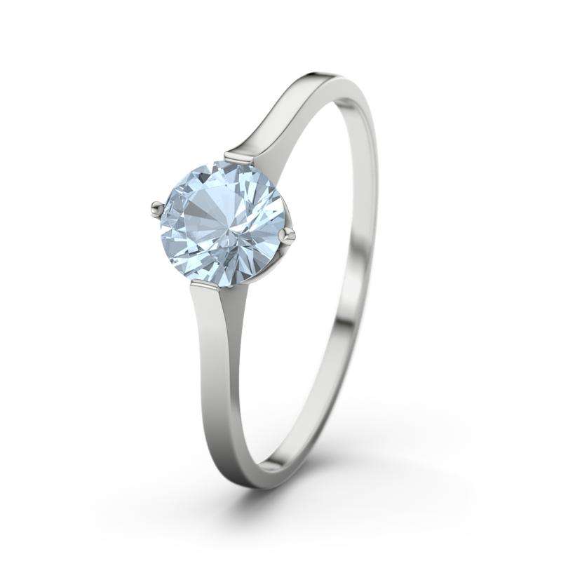 Bild von   blauer topas weissgoldring sumjpg | Individuelle 🎁 persönliche 🎁 personalisierte Geschenke bedruckt ▪ bestickt ▪ graviert