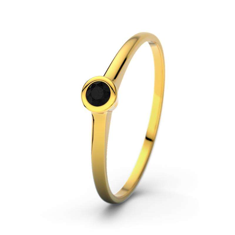 Bild von   diamant schwarz gelbgoldring ljpg | Individuelle 🎁 persönliche 🎁 personalisierte Geschenke bedruckt ▪ bestickt ▪ graviert