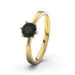 Bild von   diamant schwarz gelbgoldring ejpg | Individuelle 🎁 persönliche 🎁 personalisierte Geschenke bedruckt ▪ bestickt ▪ graviert