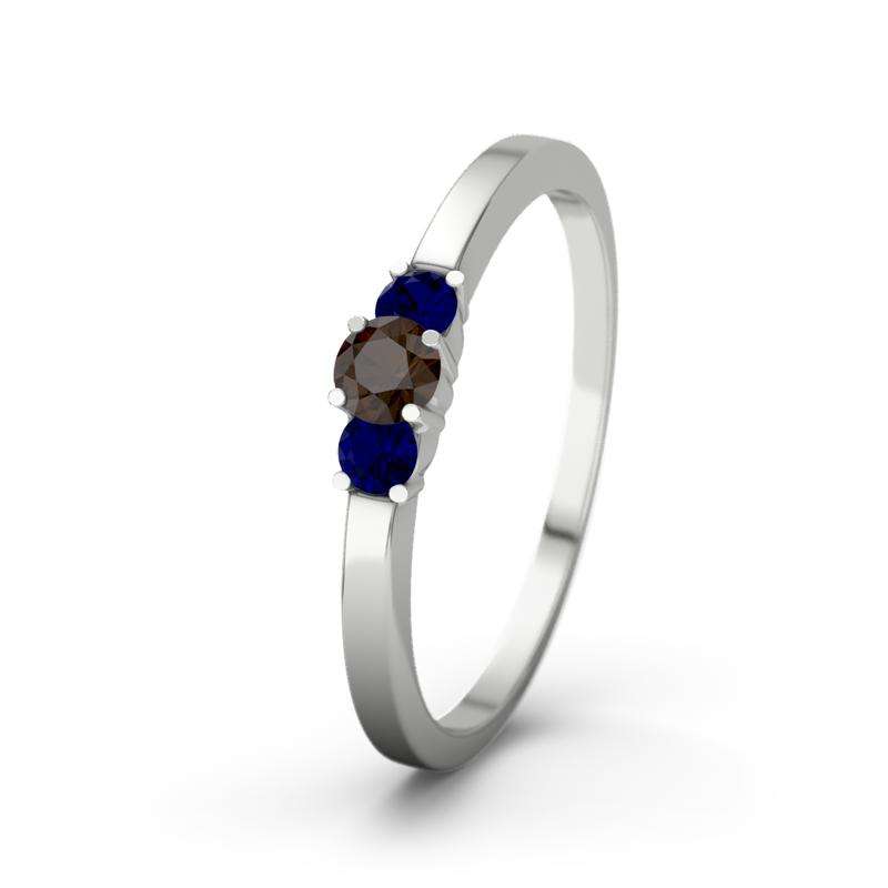 Bild von   blauer saphir weissgoldring shjpg | Individuelle 🎁 persönliche 🎁 personalisierte Geschenke bedruckt ▪ bestickt ▪ graviert