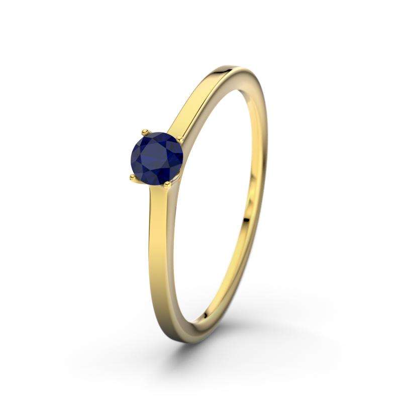 Bild von   blauer saphir gelbgoldring laojpg | Individuelle 🎁 persönliche 🎁 personalisierte Geschenke bedruckt ▪ bestickt ▪ graviert