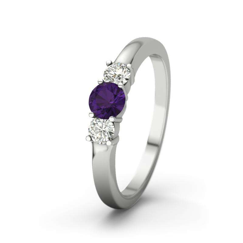 Bild von   amethyst weissgoldring roubyjpg | Individuelle 🎁 persönliche 🎁 personalisierte Geschenke bedruckt ▪ bestickt ▪ graviert