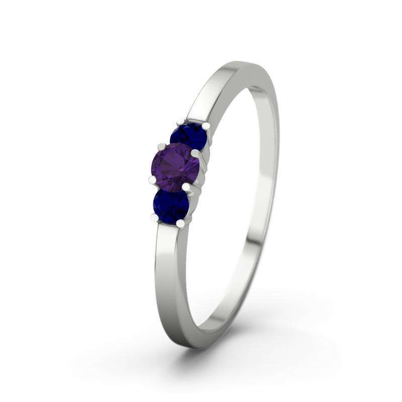 Bild von   blauer saphir sterlingsilberrijpg | Individuelle 🎁 persönliche 🎁 personalisierte Geschenke bedruckt ▪ bestickt ▪ graviert