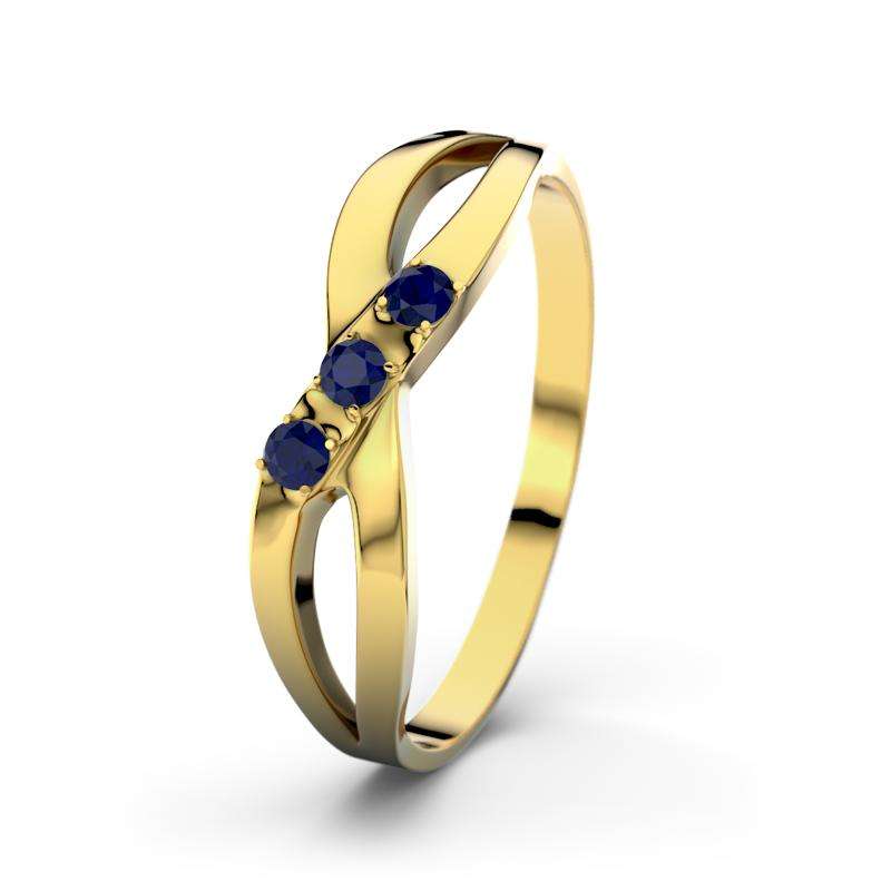 Bild von   blauer saphir gelbgoldring dahjpg | Individuelle 🎁 persönliche 🎁 personalisierte Geschenke bedruckt ▪ bestickt ▪ graviert