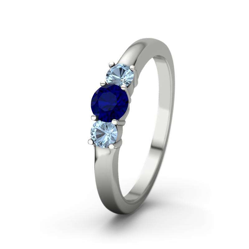 Bild von   blauer saphir platinumring roujpg | Individuelle 🎁 persönliche 🎁 personalisierte Geschenke bedruckt ▪ bestickt ▪ graviert