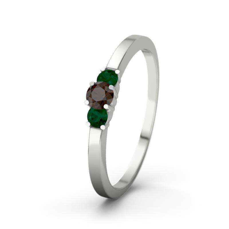 Bild von   rauchquarz weissgoldring shannjpg | Individuelle 🎁 persönliche 🎁 personalisierte Geschenke bedruckt ▪ bestickt ▪ graviert