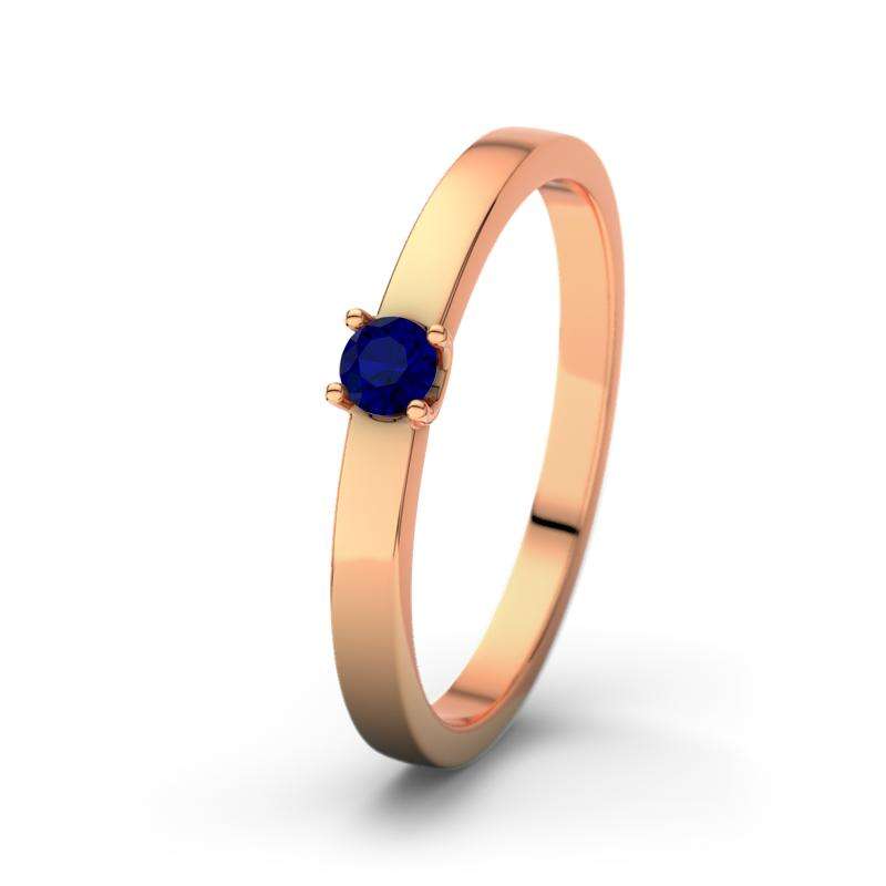 Bild von   blauer saphir rotgoldring yasmjpg | Individuelle 🎁 persönliche 🎁 personalisierte Geschenke bedruckt ▪ bestickt ▪ graviert