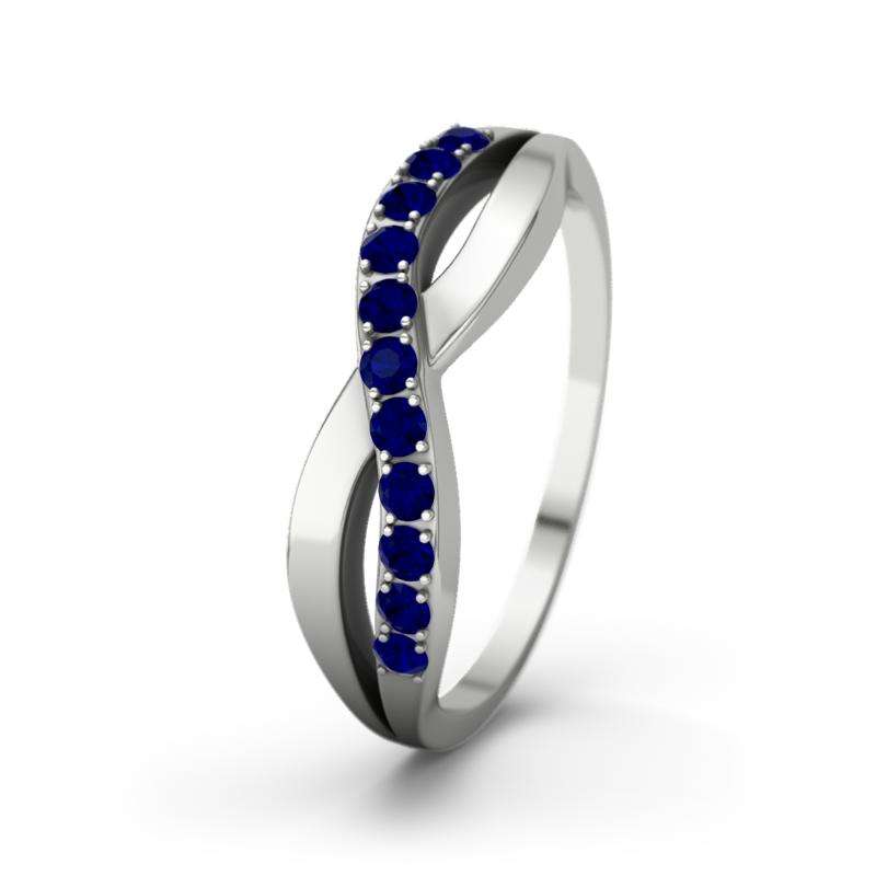 Bild von   blauer saphir weissgoldring brjpg | Individuelle 🎁 persönliche 🎁 personalisierte Geschenke bedruckt ▪ bestickt ▪ graviert