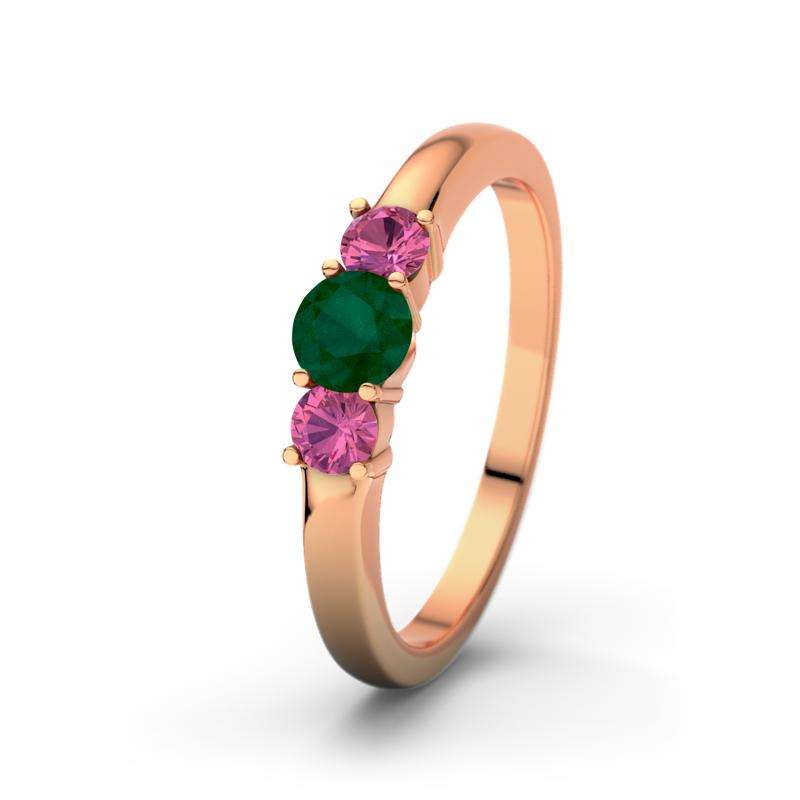 Bild von   pinker turmalin rotgoldring rojpg | Individuelle 🎁 persönliche 🎁 personalisierte Geschenke bedruckt ▪ bestickt ▪ graviert
