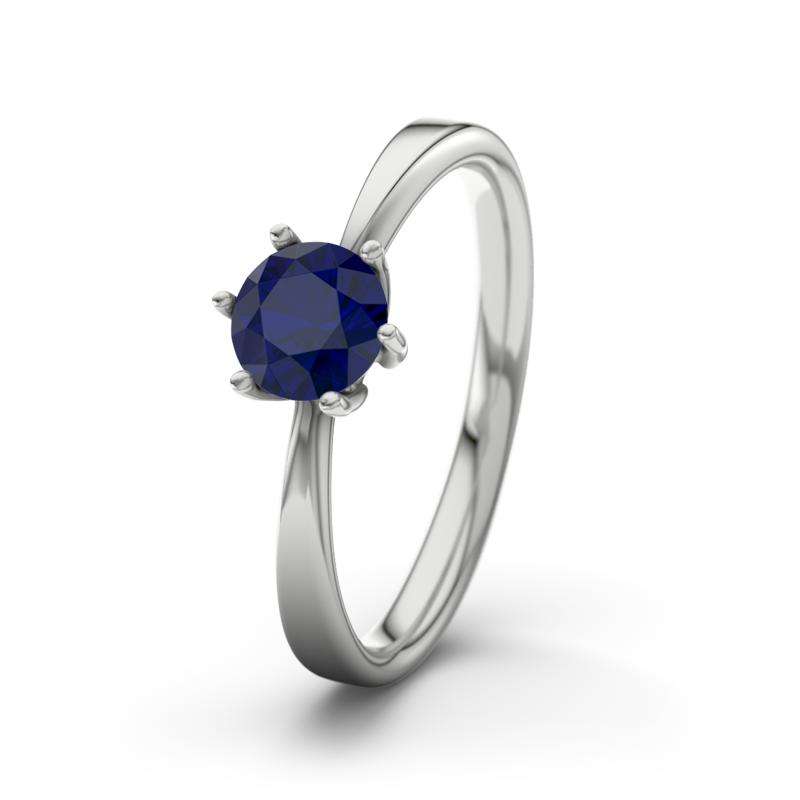 Bild von   blauer saphir weissgoldring evjpg | Individuelle 🎁 persönliche 🎁 personalisierte Geschenke bedruckt ▪ bestickt ▪ graviert