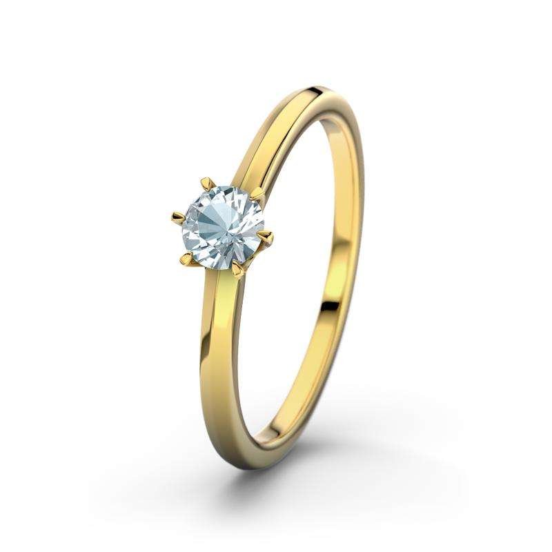 Bild von   aquamarin gelbgoldring cordobjpg | Individuelle 🎁 persönliche 🎁 personalisierte Geschenke bedruckt ▪ bestickt ▪ graviert