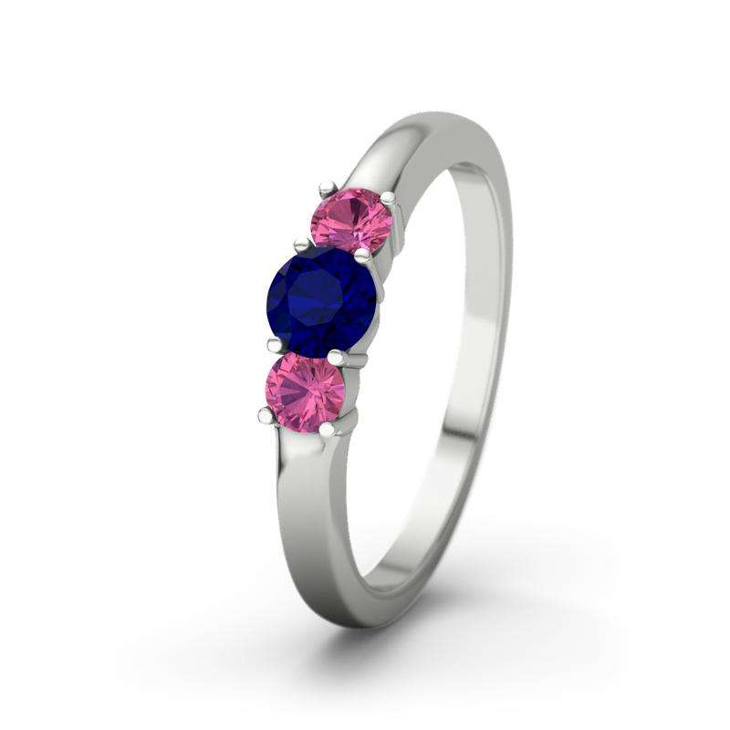 Bild von   blauer saphir weissgoldring rojpg | Individuelle 🎁 persönliche 🎁 personalisierte Geschenke bedruckt ▪ bestickt ▪ graviert
