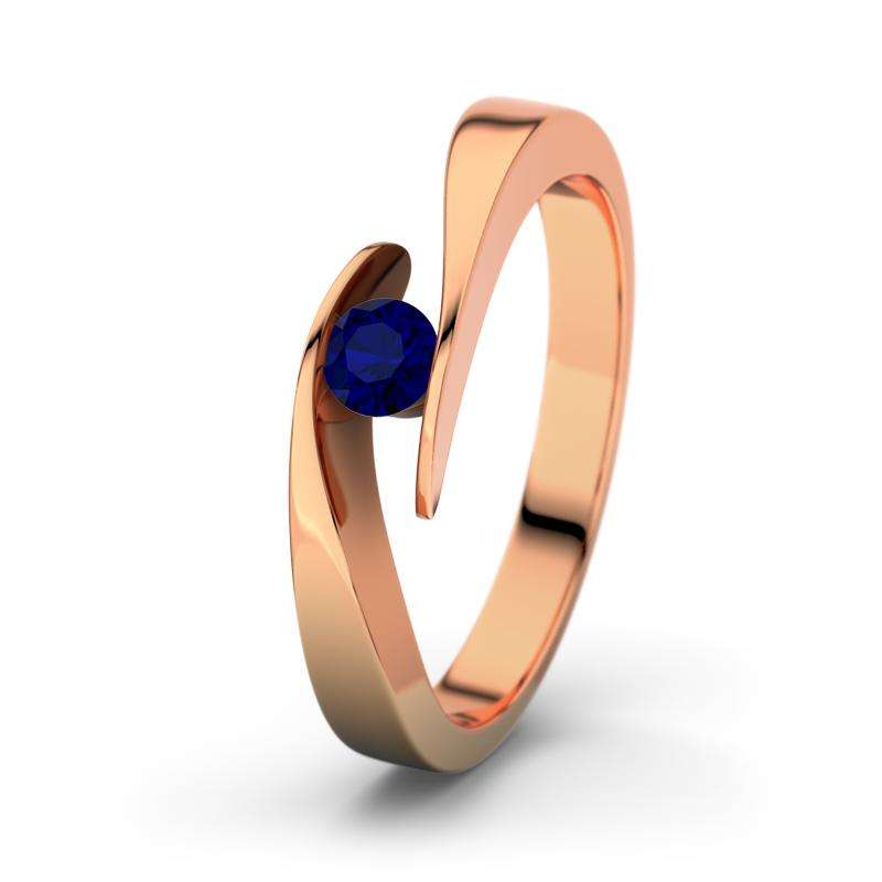 Bild von   blauer saphir rotgoldring summjpg | Individuelle 🎁 persönliche 🎁 personalisierte Geschenke bedruckt ▪ bestickt ▪ graviert
