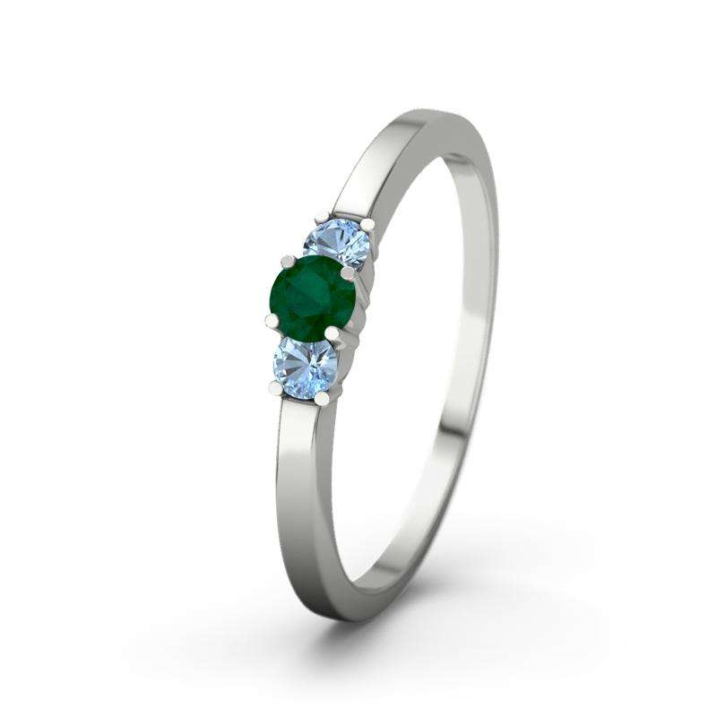 Bild von   smaragd platinumring shannonjpg | Individuelle 🎁 persönliche 🎁 personalisierte Geschenke bedruckt ▪ bestickt ▪ graviert