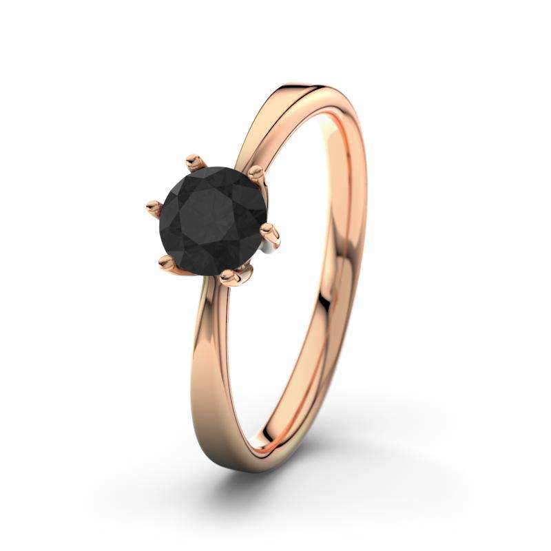 Bild von   diamant schwarz rotgoldring evjpg | Individuelle 🎁 persönliche 🎁 personalisierte Geschenke bedruckt ▪ bestickt ▪ graviert