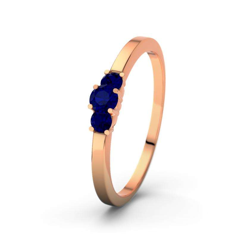 Bild von   blauer saphir rotgoldring shanjpg | Individuelle 🎁 persönliche 🎁 personalisierte Geschenke bedruckt ▪ bestickt ▪ graviert