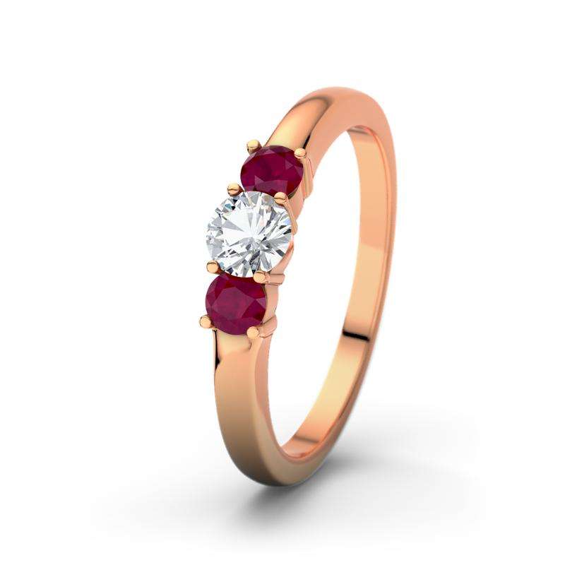 Bild von   zirkonia rotgoldring roubyjpg | Individuelle 🎁 persönliche 🎁 personalisierte Geschenke bedruckt ▪ bestickt ▪ graviert