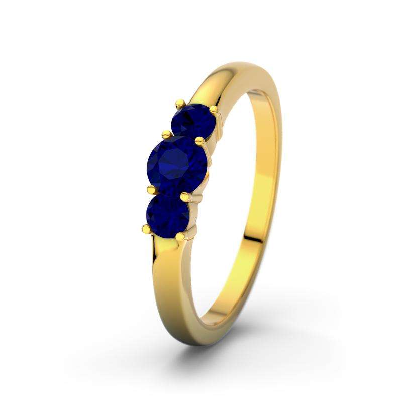 Bild von   blauer saphir gelbgoldring roujpg | Individuelle 🎁 persönliche 🎁 personalisierte Geschenke bedruckt ▪ bestickt ▪ graviert